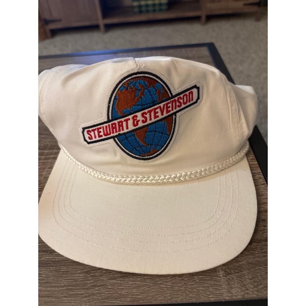 Stewart Stevenson Hat Adjustable White Vintage